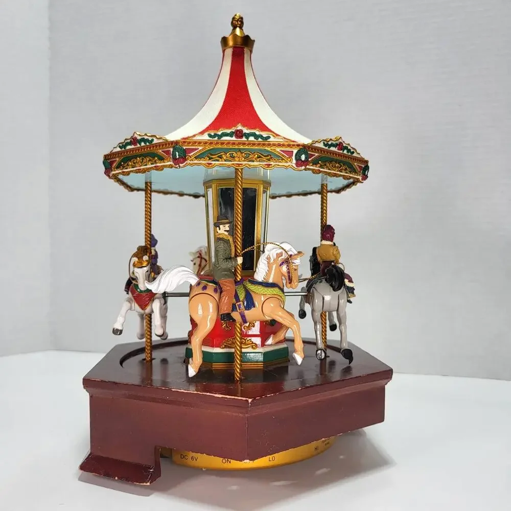 Mr Christmas Holiday Millennium Merry Go Round Vintage Christmas Music box Works